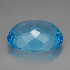 Topacio azul natural de 165,50 ct, corte óvalo, IF