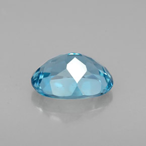 Topacio azul natural de 1,81 ct, corte óvalo, VVS-VS