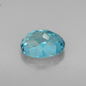 Topacio azul natural de 1,81 ct, corte óvalo, VVS-VS