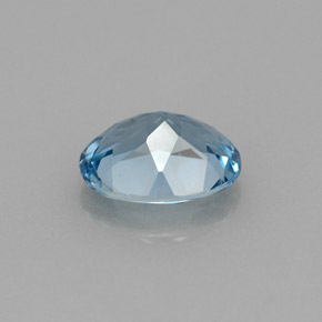 Topacio azul natural de 1,91 ct, corte óvalo, VVS