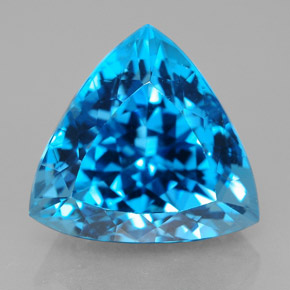 Topacio azul natural de 9,40 ct, trillón, VVS
