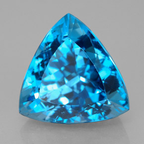 Topacio azul natural de 9,40 ct, trillón, VVS