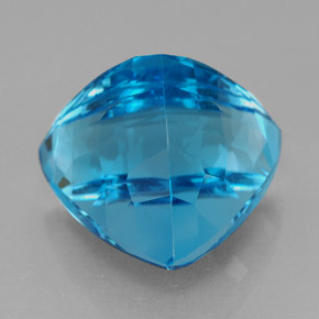 Topacio azul natural de 9,40 ct, trillón, VVS