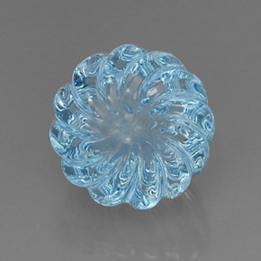 Topacio azul natural de 8,90 ct, forma elegante, transparente