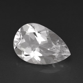 Topacio blanco natural de 3,63 ct, en forma de pera, VVS-VS