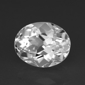 Topacio blanco natural de 4,39 ct, corte óvalo, VVS-VS