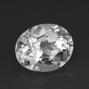 Topacio blanco natural de 4,39 ct, corte óvalo, VVS-VS