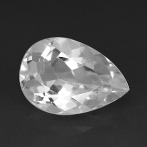 Topacio blanco natural de 3,92 ct, en forma de pera, VVS-VS