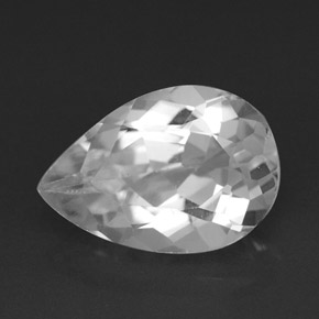 Topacio blanco natural de 3,92 ct, en forma de pera, VVS-VS