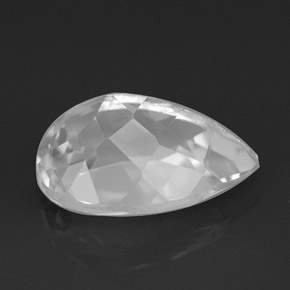 Topacio blanco natural de 3,92 ct, en forma de pera, VVS-VS