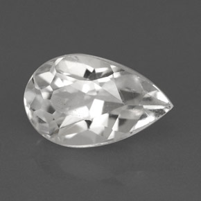 Topacio blanco natural de 2,36 ct, en forma de pera, VVS-VS