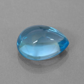 Topacio azul natural de 3,59 ct, en forma de pera, transparente