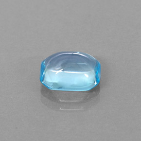 Topacio azul natural de 3,43 ct, corte esmeralda, transparente