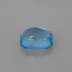 Topacio azul natural de 3,19 ct, corte esmeralda, transparente