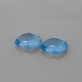 Gemas de topacio azul natural de  ct, en forma de pera, transparente