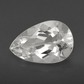 Topacio blanco natural de 3,49 ct, en forma de pera, VVS-VS