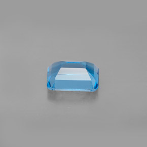 Topacio azul natural de 2,06 ct, corte esmeralda, VS