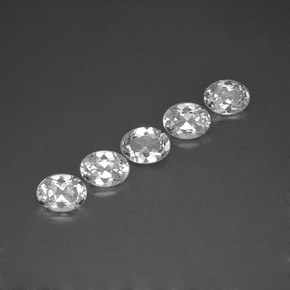 Gemas de topacio blanco natural de  ct, corte óvalo, VVS-VS