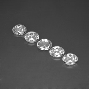 Gemas de topacio blanco natural de  ct, corte óvalo, VVS-VS