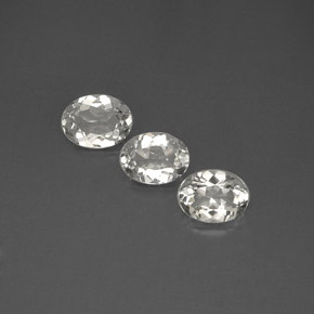 Gemas de topacio blanco natural de  ct, corte óvalo, VVS-VS