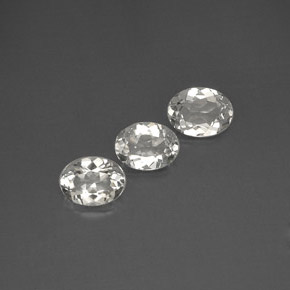 Gemas de topacio blanco natural de  ct, corte óvalo, VVS-VS