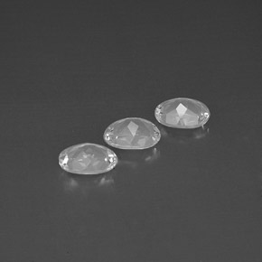 Gemas de topacio blanco natural de  ct, corte óvalo, VVS