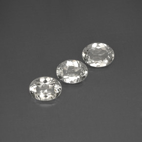 Gemas de topacio blanco natural de  ct, corte óvalo, VVS-VS