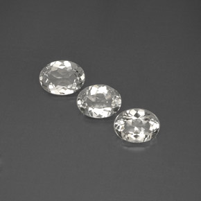 Gemas de topacio blanco natural de  ct, corte óvalo, VVS-VS