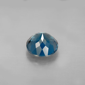 Topacio azul natural de 2,55 ct, corte redondo, VS-SI