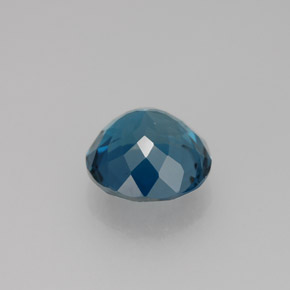 Topacio azul natural de 2,46 ct, corte redondo, VVS-VS