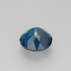 Topacio azul natural de 2,66 ct, corte redondo, VVS-VS