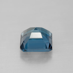 Topacio azul natural de 3,26 ct, corte esmeralda, VS