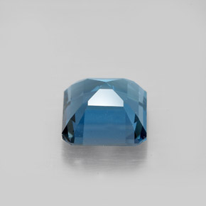 Topacio azul natural de 3,24 ct, corte esmeralda, VVS-VS