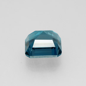 Topacio azul natural de 1,66 ct, corte esmeralda, VVS-VS