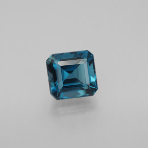 Topacio azul natural de 2,14 ct, corte esmeralda, VVS-VS