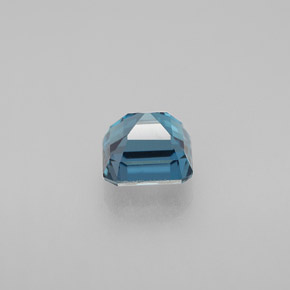 Topacio azul natural de 1,85 ct, corte esmeralda, VVS-VS