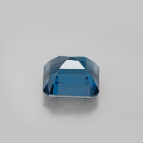 Topacio azul natural de 2,96 ct, corte esmeralda, VVS-VS