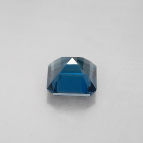 Topacio azul natural de 2,28 ct, corte esmeralda, VVS-VS