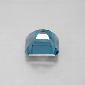 Topacio azul natural de 2,42 ct, corte esmeralda, VS