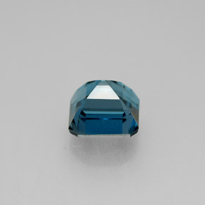 Topacio azul natural de 2,01 ct, corte esmeralda, VVS-VS