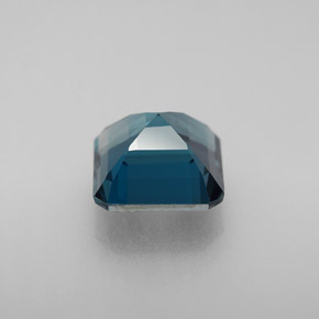 Topacio azul natural de 2,95 ct, corte esmeralda, VVS-VS