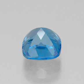 Topacio azul natural de 2,01 ct, corte cojín, VS