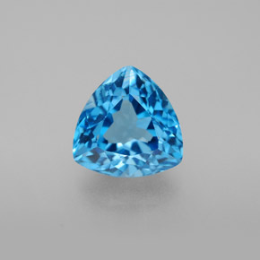 Topacio azul natural de 3,39 ct, trillón, VVS-VS