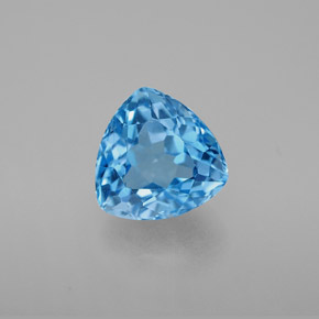 Topacio azul natural de 3,65 ct, trillón, VS