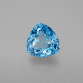 Topacio azul natural de 3,65 ct, trillón, VS