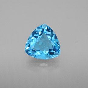 Topacio azul natural de 2,82 ct, trillón, VVS