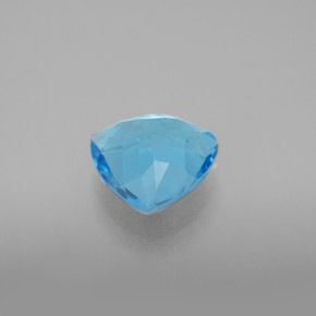 Topacio azul natural de 2,82 ct, trillón, VVS