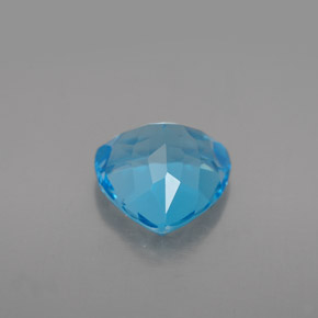 Topacio azul natural de 3,36 ct, trillón, VVS-VS