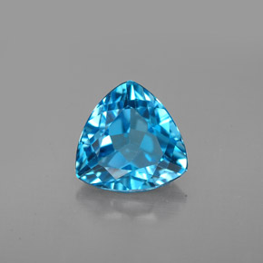 Topacio azul natural de 2,99 ct, trillón, VVS-VS