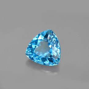 Topacio azul natural de 3,18 ct, trillón, VVS-VS